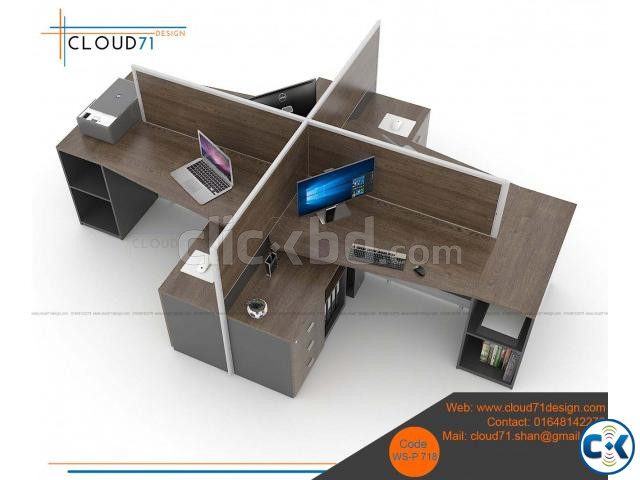 modern 4seater office cubicle large image 1
