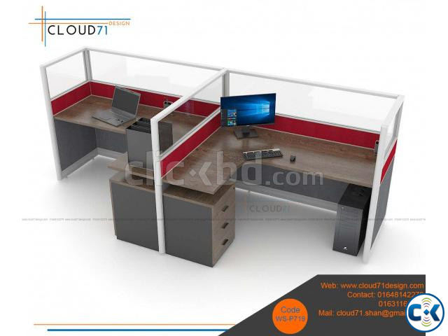 Customized Computer Workstation Table large image 1