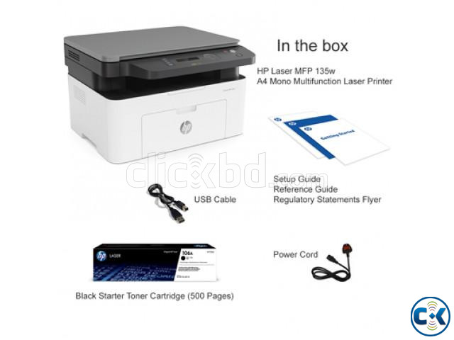 HP Black White Wifi 135w Multifunction Mono Laser Printer large image 0