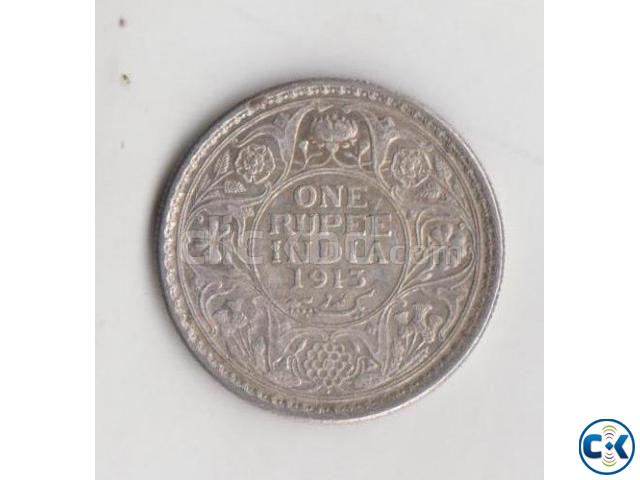 1913 British India 1 Rupee Coin large image 0