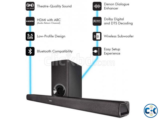 Denon DHT S316 Dolby Digital with DTS Bluetooth Soundbar large image 0