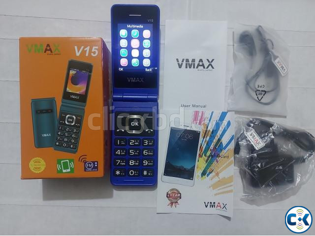 Vmax V15 Folding Phone Dual Sim With Warranty large image 1