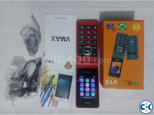 Vmax V15 Folding Phone Dual Sim With Warranty large image 2