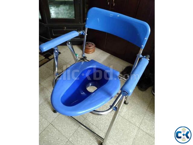 Pan System Folding Commode Chair Portable Pan Toilet Chair large image 0