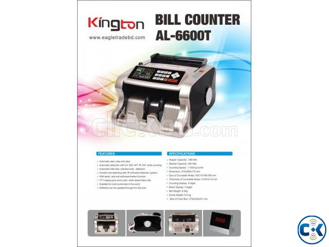 KINGTON AL 6600T Money Counting Machine with Fake note detec large image 0