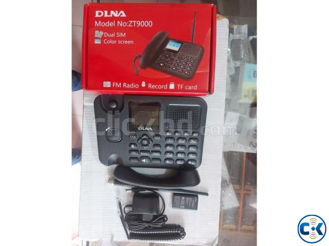 DLNA ZT9000 Dual Sim Landphone with Color Display FM Radio large image 2