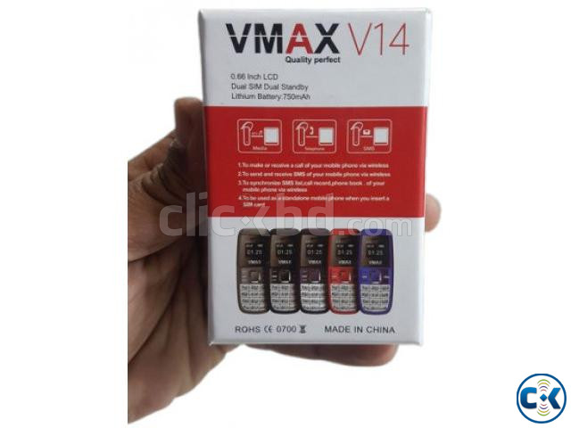 VMAX V14 Super Mini Dual Sim Phone 750mAh Battery With Warra large image 0