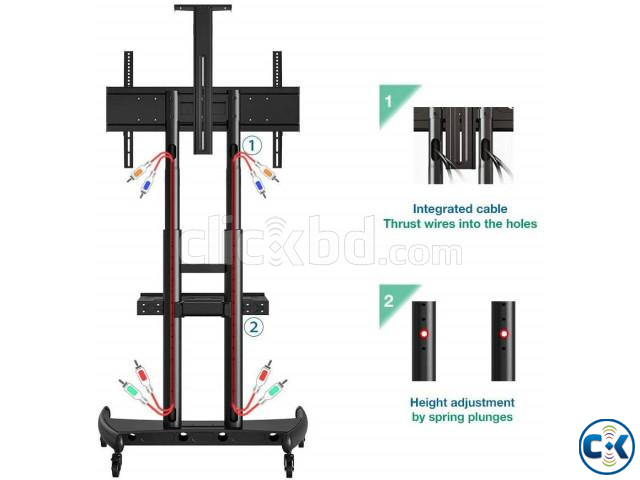 AVA1800-70-1P 55 to 80 Portable TV Trolley Stand large image 1