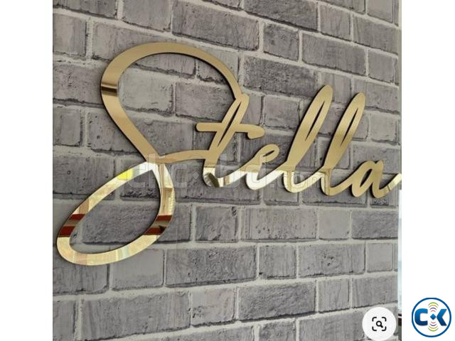 Golden SS 3D Letter OR Acrylic Letter Making Fixing large image 0