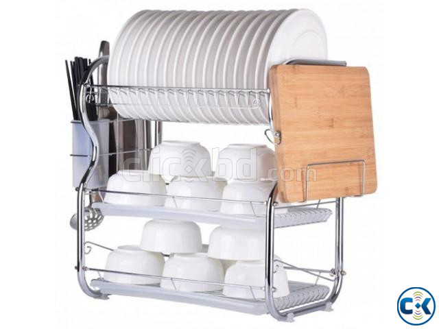 3 Layer Stainless Steel Kitchen Rack large image 0