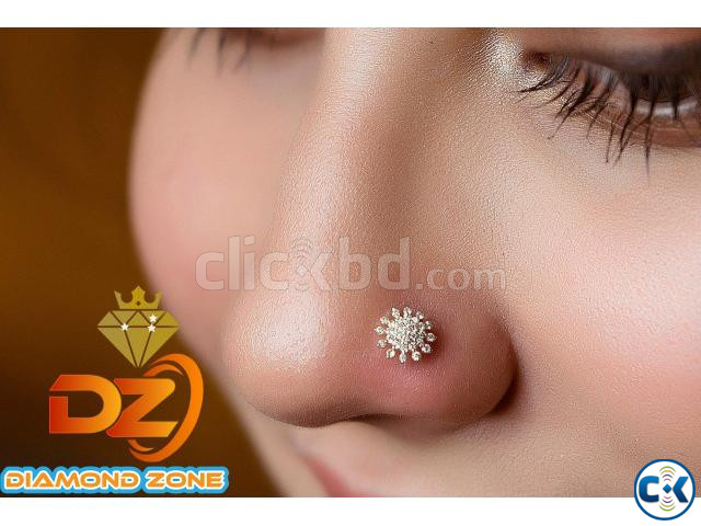 Diamond Jira Kodom Nose Pin 27 Discount large image 1