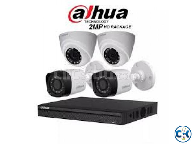 NEW OFFER 4PCS DAHUA CCTV 2MP CAMERA 4PORT XVR FULL PACKAGE large image 0