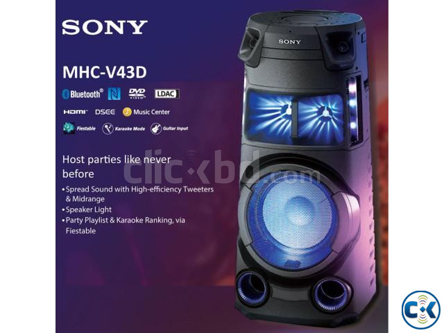 Sony MHC-V43D High Power Party Speaker with Bluetooth large image 1