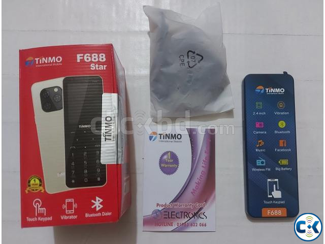 Tinmo F688 Star keypad Touch Slim Card Phone With Warranty large image 4