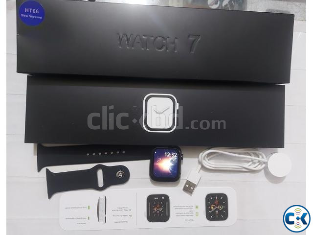 HT66 Smart Watch Calling Option With Apple Logo large image 1