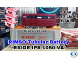 EXIDE IPS 1050 VA RIMSO Battery 200 AH