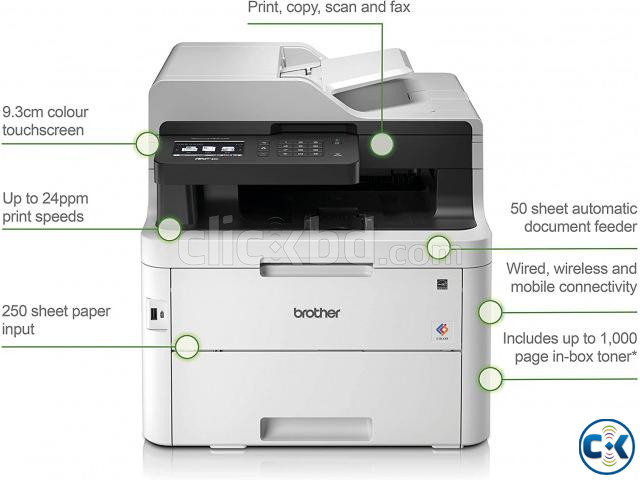 Brother MFCL3750CDW Color Laser Printer large image 0