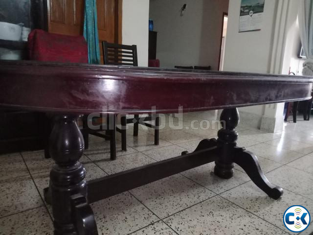 Dining Table with 6mm Tempered Glass without chair large image 1