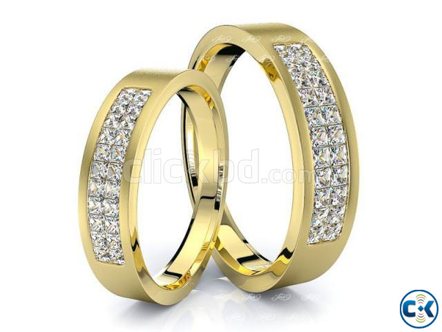 1.32 Carat 5mm Matching His and Hers Diamond Wedding Ring Se large image 1