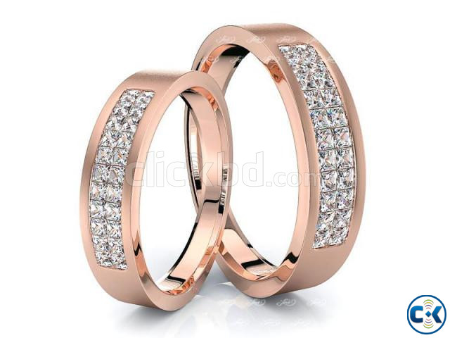 1.32 Carat 5mm Matching His and Hers Diamond Wedding Ring Se large image 2
