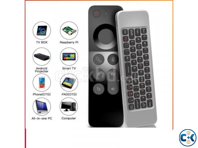 Wechip W3 Air Mouse Voice Control With Keyboard Rechargeable large image 0