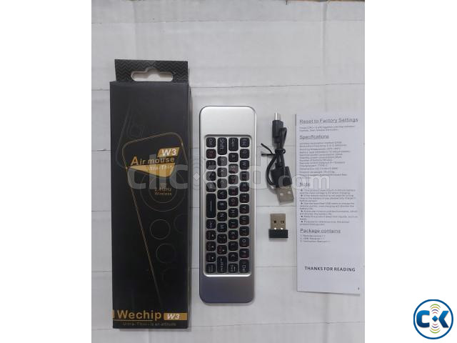 Wechip W3 Air Mouse Voice Control With Keyboard Rechargeable large image 2