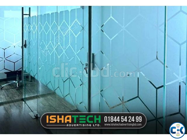 Office Restaurant Glass Clear Frosted Sticker Print large image 0