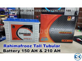 Rahimafrooz Tall Tubular Battery Price 2023 150 AMP