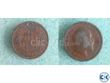 Coin, british rule, half Poisha, 1904, Copper,