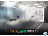 Office Glass Clear Frosted Sticker Print & Pasting Price