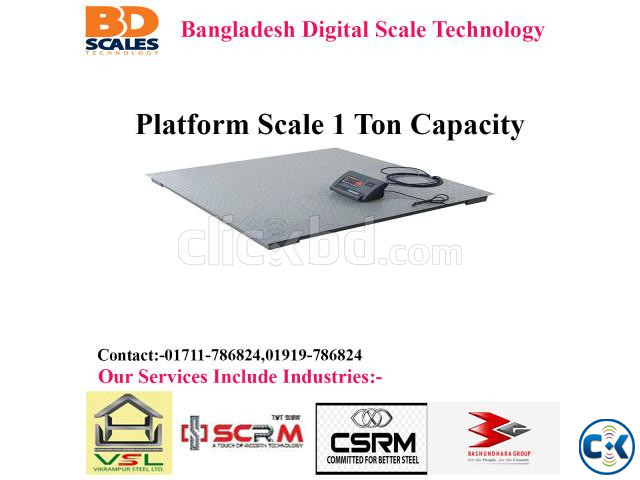 Digital Platform Scale 1 ton Capacity large image 1
