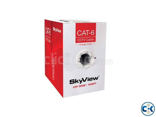 NEW SkyView Cat-6 UTP 305 Meter CCTV Network Orange Cable large image 1