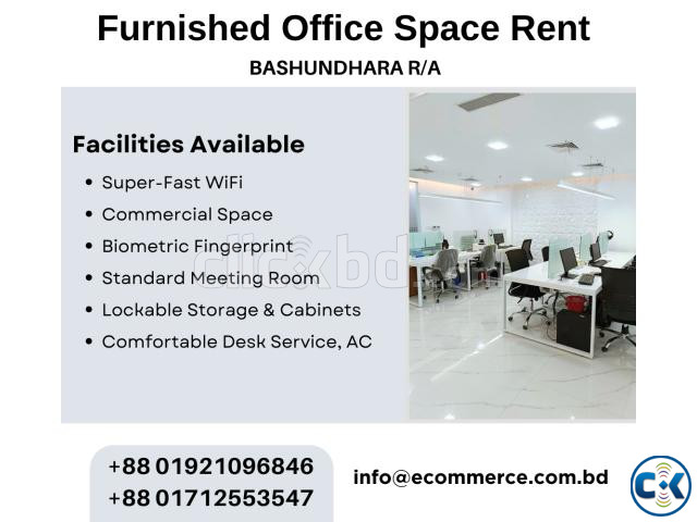 Furnished Office Space Rent In Bashundhara R A large image 0
