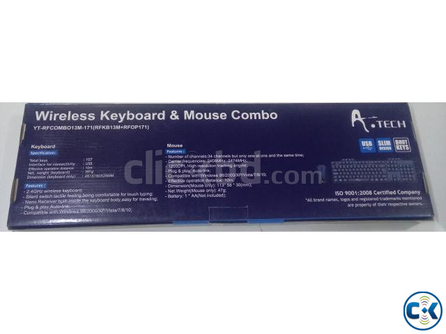 Wireless Keyboard Mouse Combo A.Tech YT-RFCOMBO13M-171 large image 4