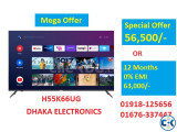 Haier 55 Inch Bezel Less 4K Google Android Smart TV H55K66U