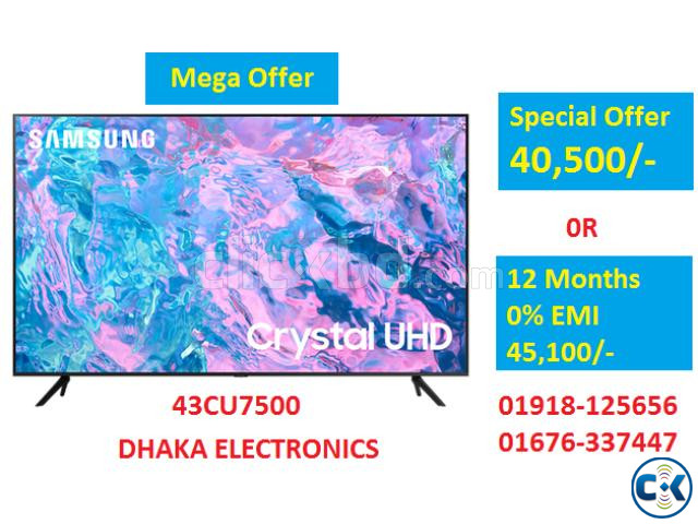 Samsung 43 Inch Crystal 4K UHD HDR Smart TV 43CU7500  large image 0