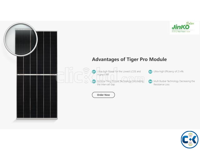 Jinko Solar Tiger Pro 550 Watt Mono-Facial Panel large image 3