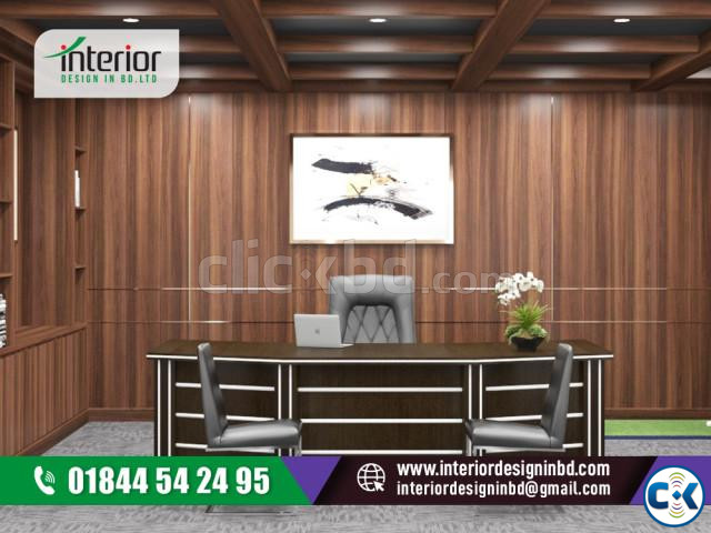 CEO Room interior design. CEO room with modern interior large image 0