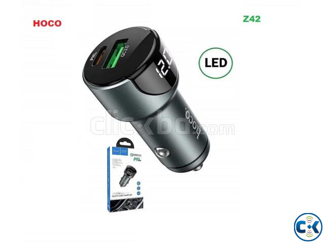 HOCO Z42 PD 20W Quick Car Charger Display large image 0