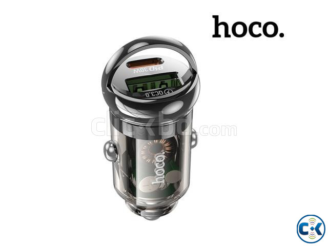 Hoco Z53A Car charger 30W With Type-C Cable large image 0
