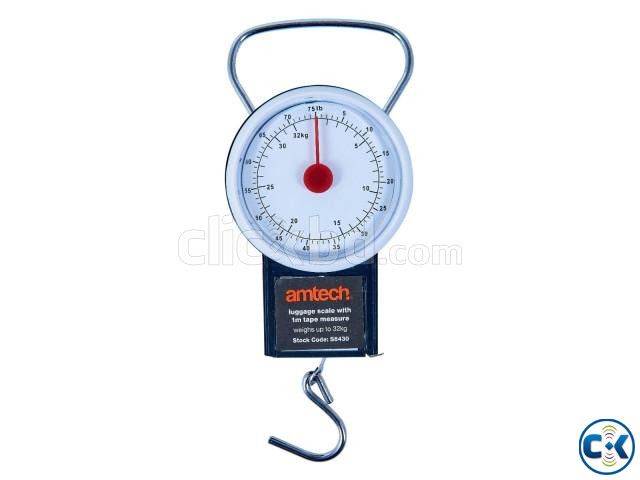 Compact Luggage Scale 35kg Analog Measures tape large image 4