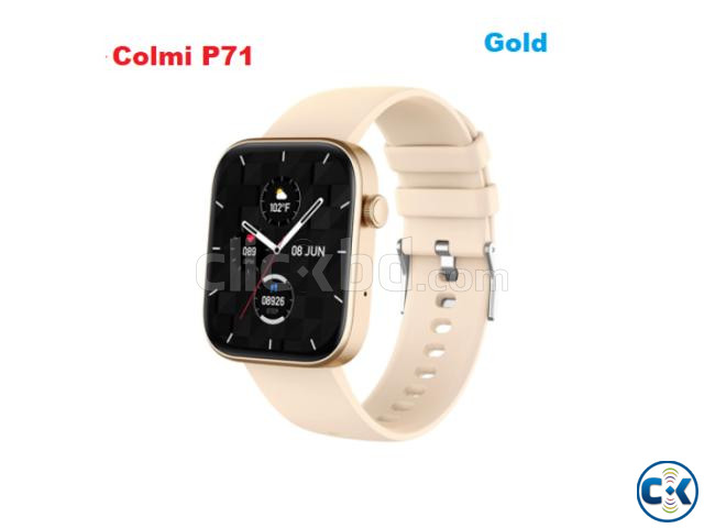 Colmi P71 Smart Watch Bluetooth Voice Calling Gold large image 0