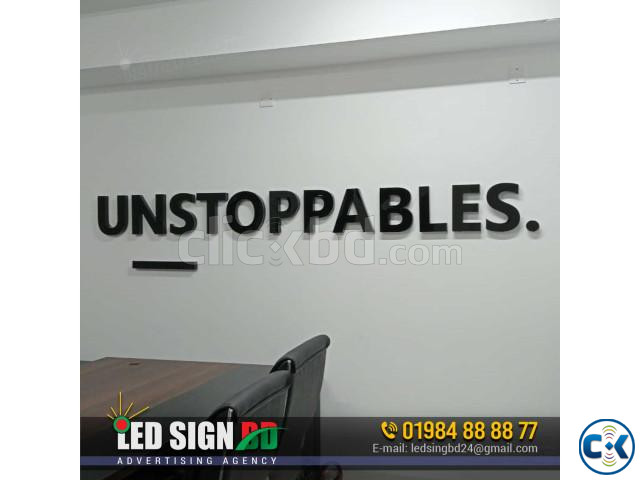 Acrylic Name Plates for Offices Printed in Full-Color. large image 2