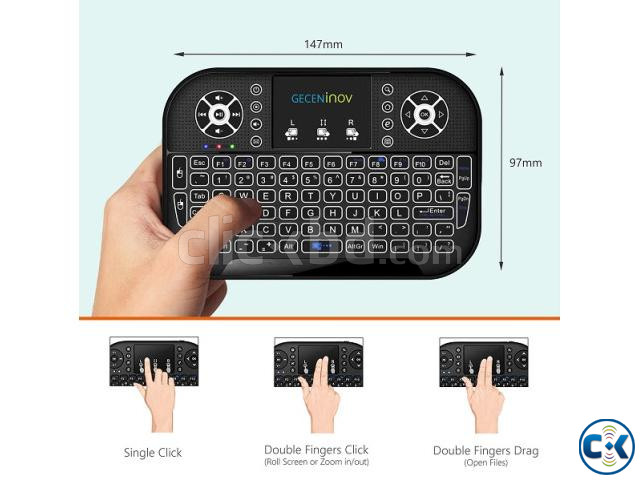 A8S Bluetooth Wireless Keyboard Rechargable Dual Mode Touchp large image 4
