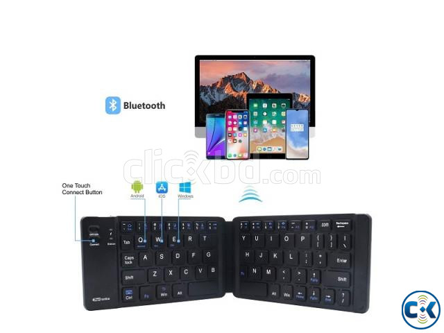 B68 Folding Bluetooth keyboard Rechargeable For Mobile And P large image 3