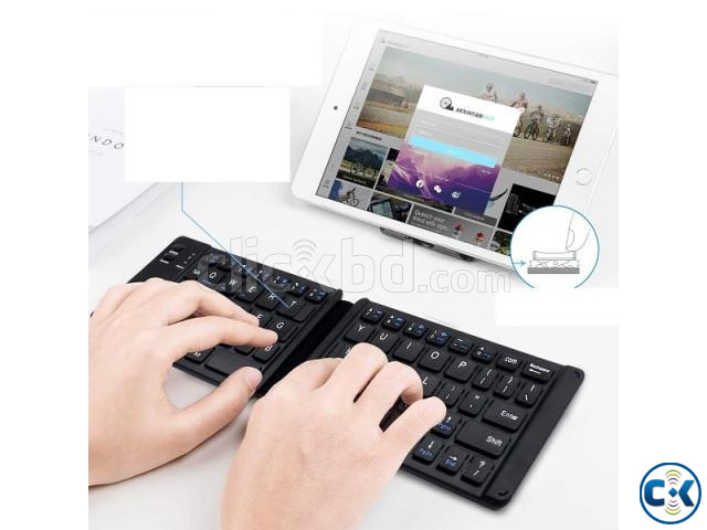 B68 Folding Bluetooth keyboard Rechargeable For Mobile And P large image 4