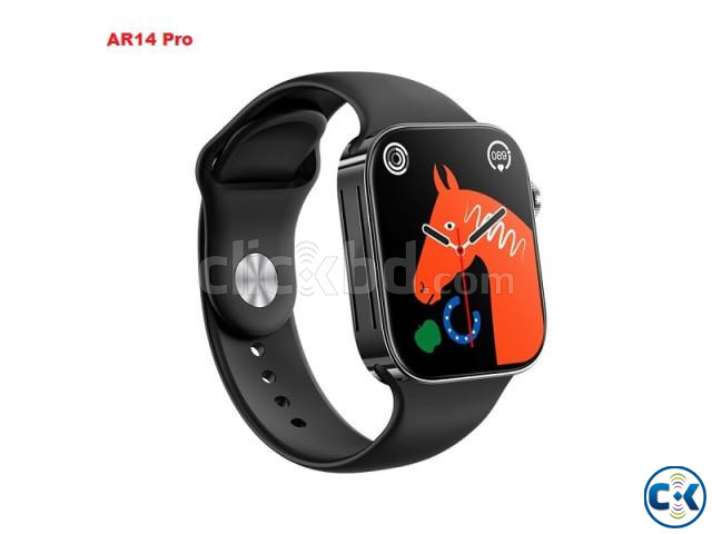 AR14 Pro Smartwatch 1.81 inch Mini Games Calling Option Blac large image 2