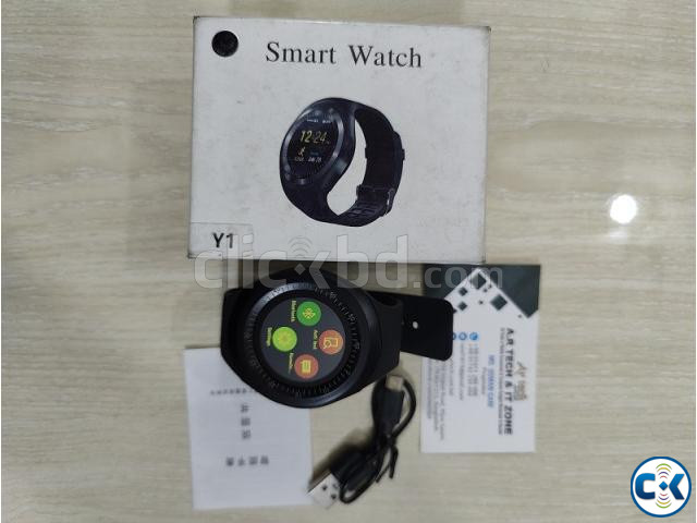 Y1 Smart watch Touch Round Display Call Sms Camera Bluetooth large image 1