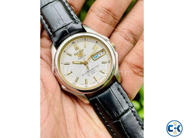Exclusive SEIKO 5 Superior Textured White Automatic Watch large image 0