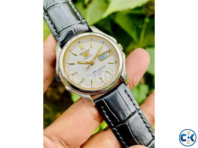 Exclusive SEIKO 5 Superior Textured White Automatic Watch large image 2